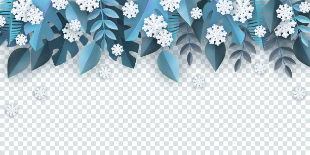 冬季天然边框图片下载