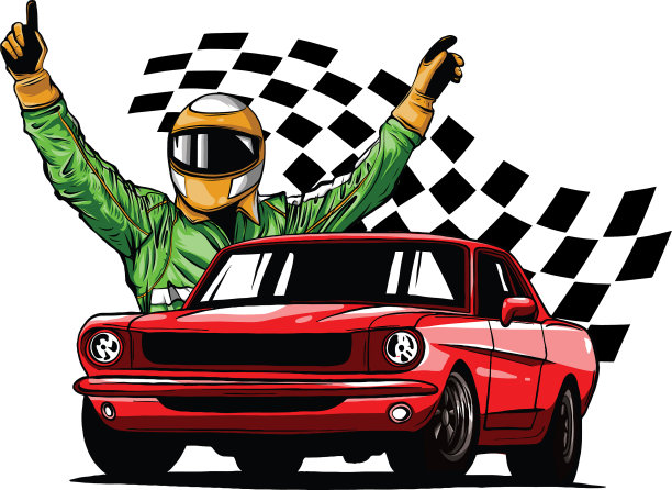 美国70年代定制肌肉车eps10图片下载