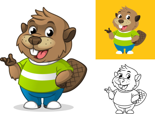 海狸用手势表示图片下载