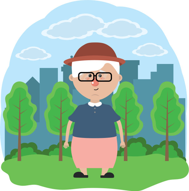 可爱的卡通祖母图片下载