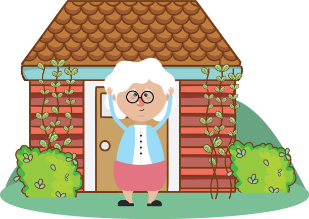 可爱的卡通祖母图片下载