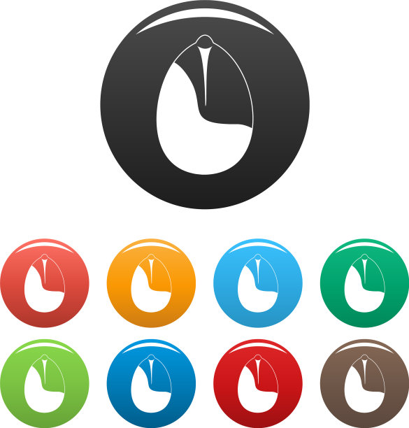 坚果图标设置颜色图片下载