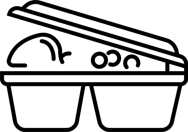 午餐塑料盒图标轮廓样式图片下载