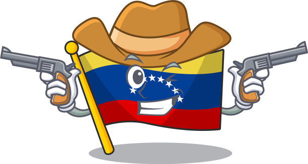 牛仔旗委内瑞拉卡通形状图片下载