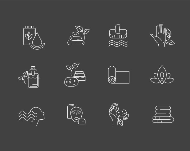 图标和标志的瑜伽或放松图片下载