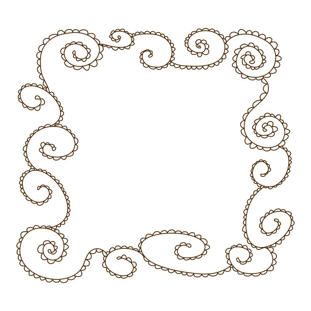 手画棕色线框架在缠结风格图片下载