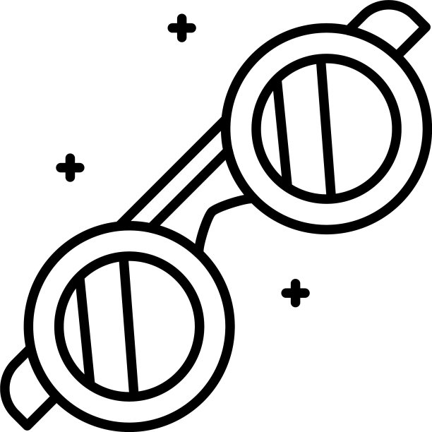 铁匠眼镜图标轮廓风格图片下载