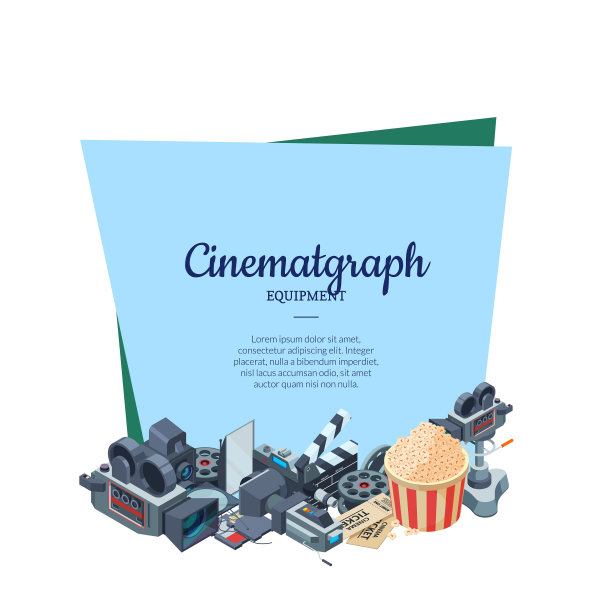 电影摄影等距元素的设置图片下载