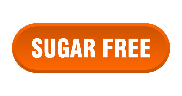 无糖按钮无糖圆形橙色标志图片下载