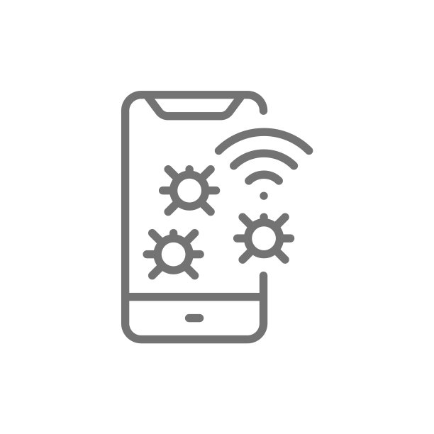 手机病毒垃圾信息线性图标图片下载