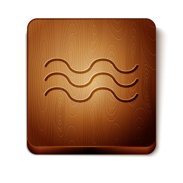 棕色波浪图标孤立在白色背景图片下载