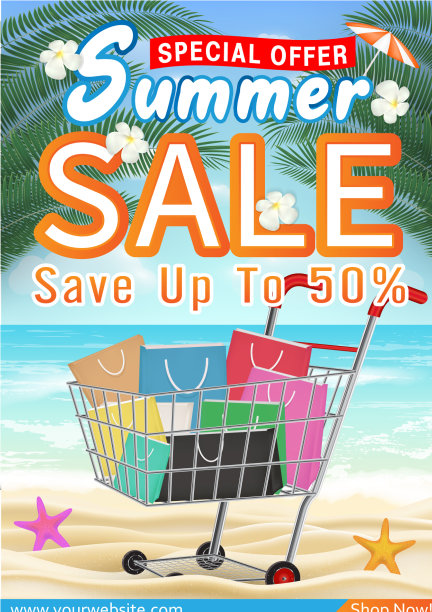 夏季特价，特别优惠，促销海报图片下载