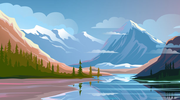 美丽的自然景观傍晚图片下载