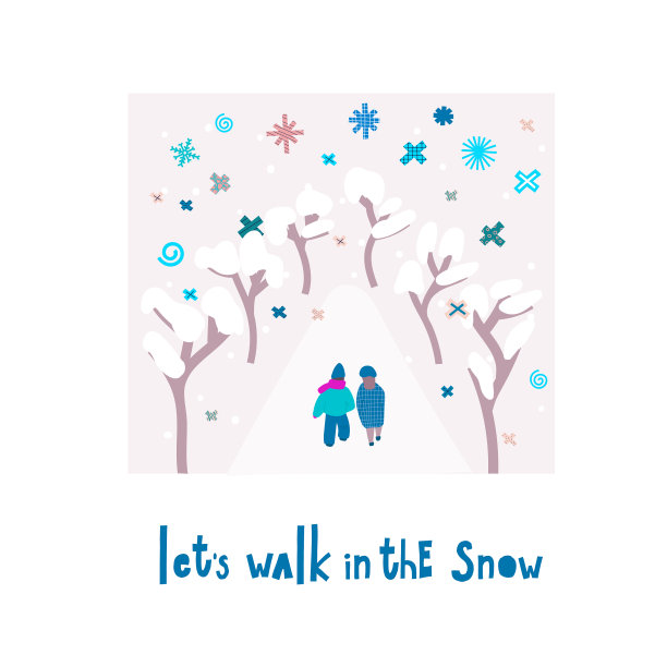 让我们走过雪花舌冬的圣诞季节图片下载