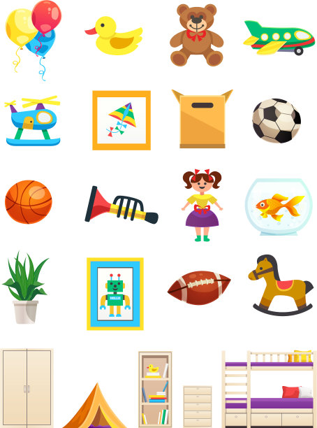 儿童房室内物品设置图片下载
