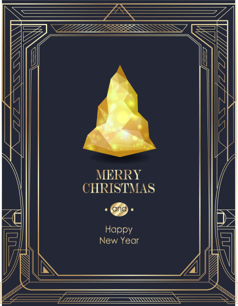 优雅的金色圣诞背景图片下载