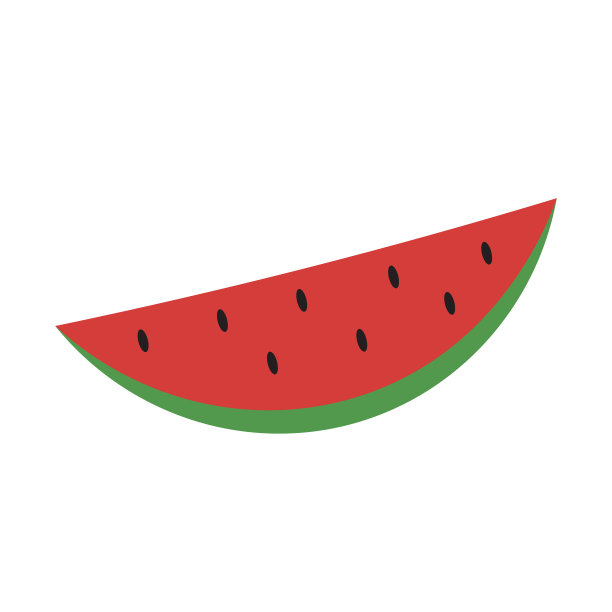 西瓜图标在白色背景图形图片下载