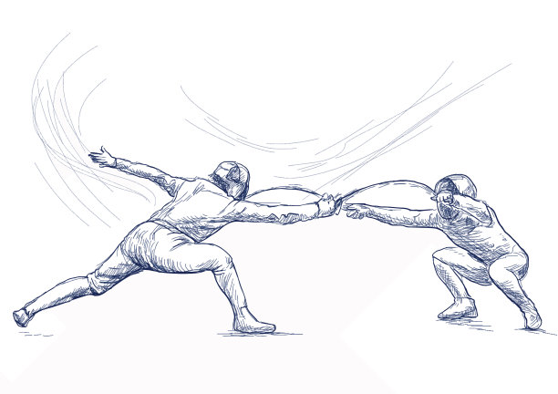 击剑-徒手画图片下载