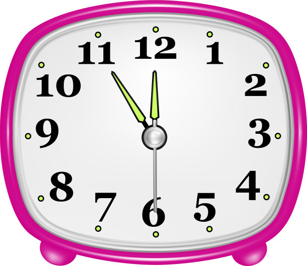 闹钟桌面在白色背景上图片下载