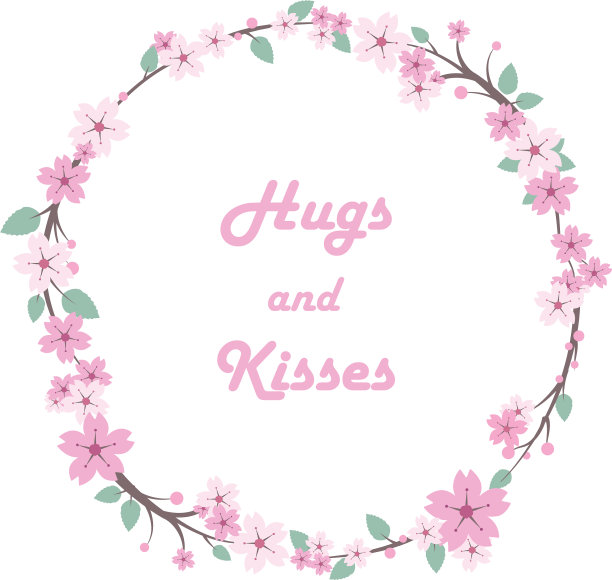 樱花叶花圈图片下载