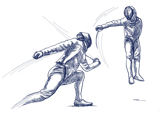 击剑-徒手画图片下载