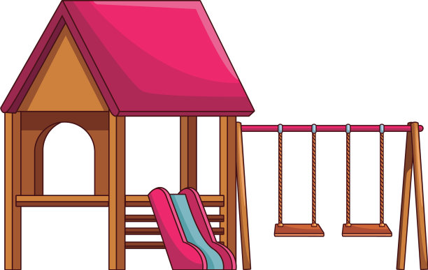 孩子们的木制游乐场图片下载