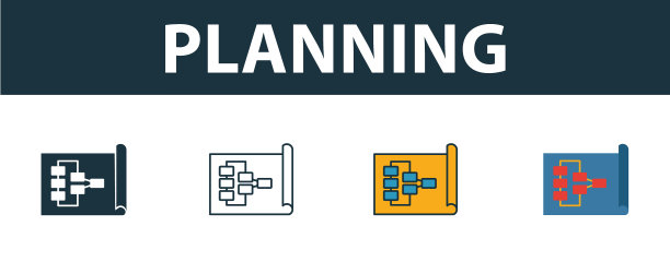 规划图标设置四个不同的简单符号图片下载