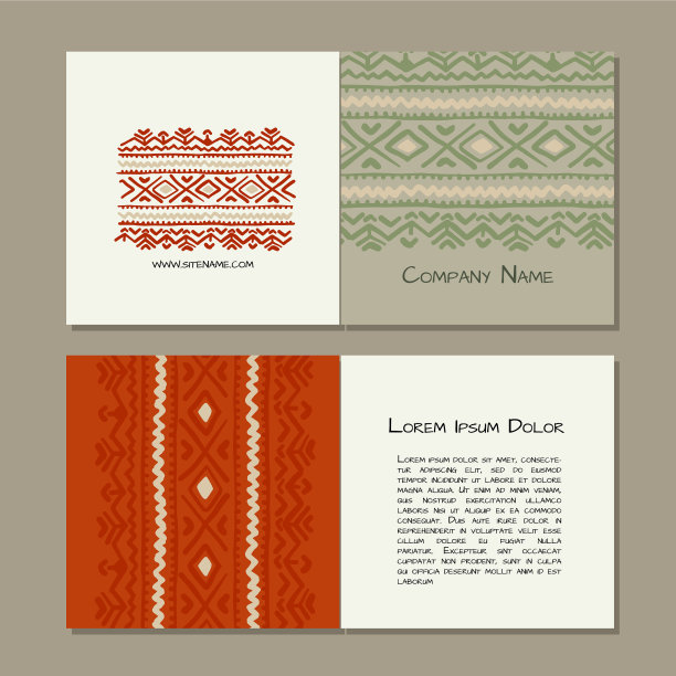 名片设计民俗装饰物图片下载