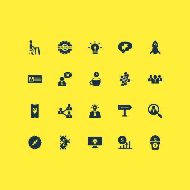 团队图标设置与创意人咖啡图片下载