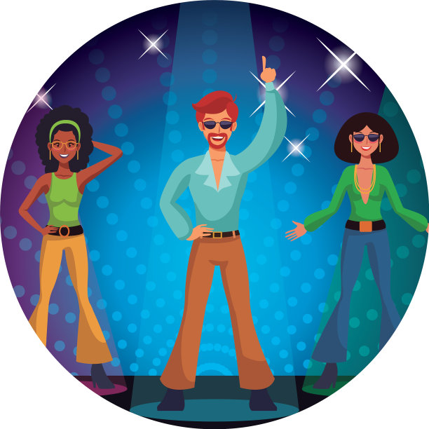 迪斯科舞厅人漫画图片下载