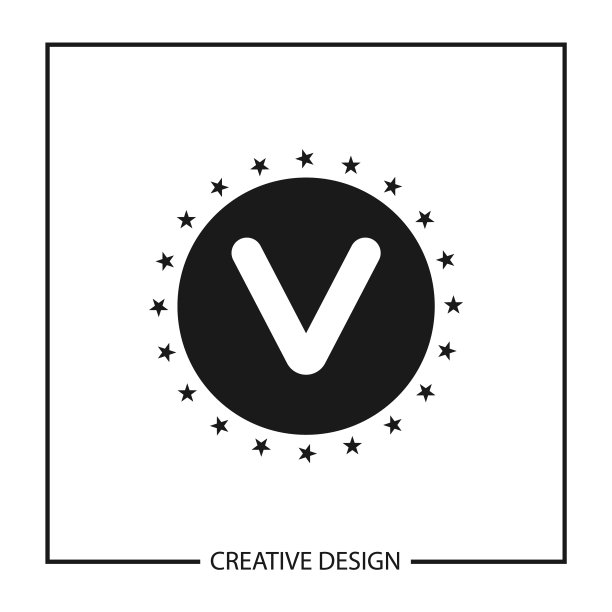 首字母V logo模板设计图片下载
