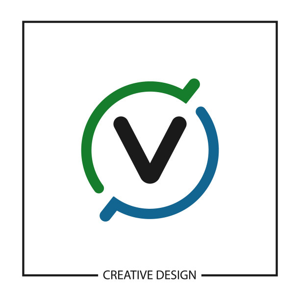 首字母V logo模板设计图片下载