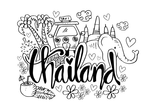 泰国的手绘符号图片下载