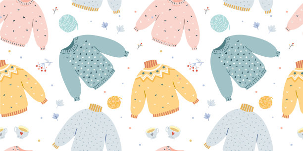 手绘暖冬秋毛图片下载