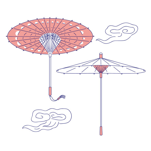 中国传统伞线艺术套装图片下载