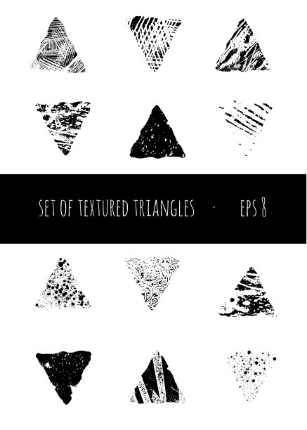 一组纹理三角形eps 8图片下载