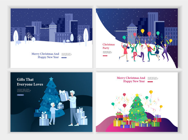 一套登陆页模板或贺卡图片下载