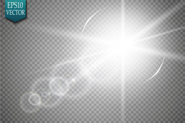透明阳光特殊透镜光晕图片下载