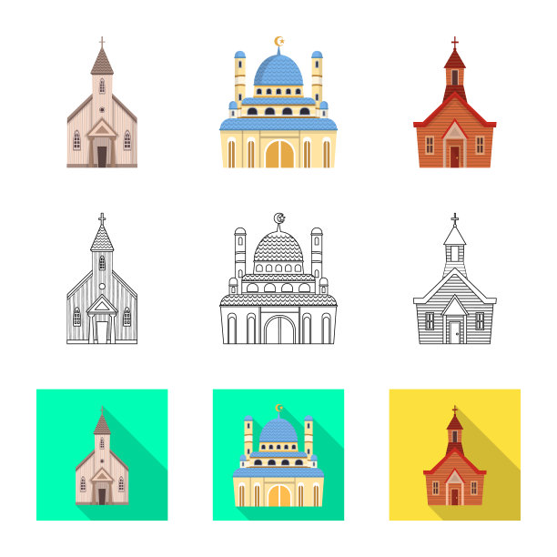 设计邪教和寺庙符号套图片下载