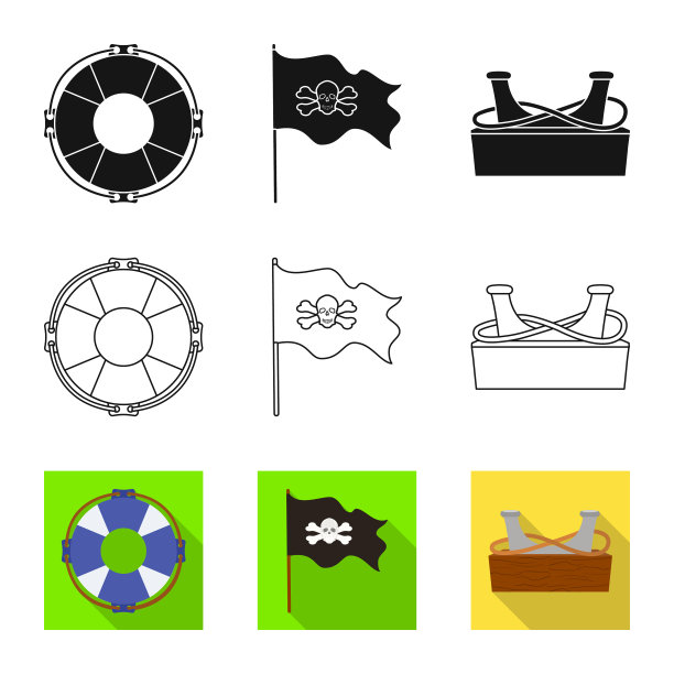 设计旅行和属性图标图片下载