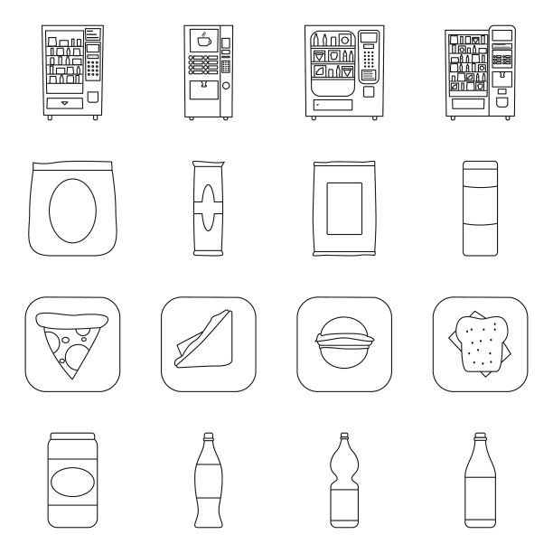 商业和零食标志图片下载