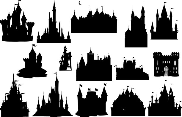 城堡的剪影图片下载