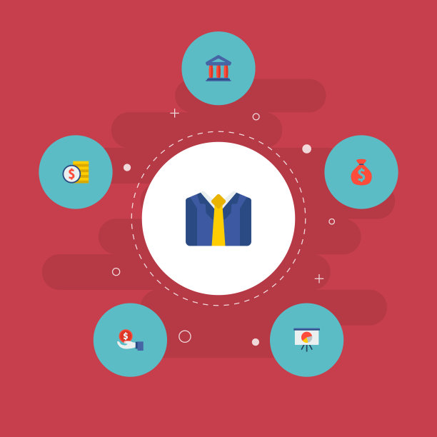 一组分析图标平面风格的符号图片下载