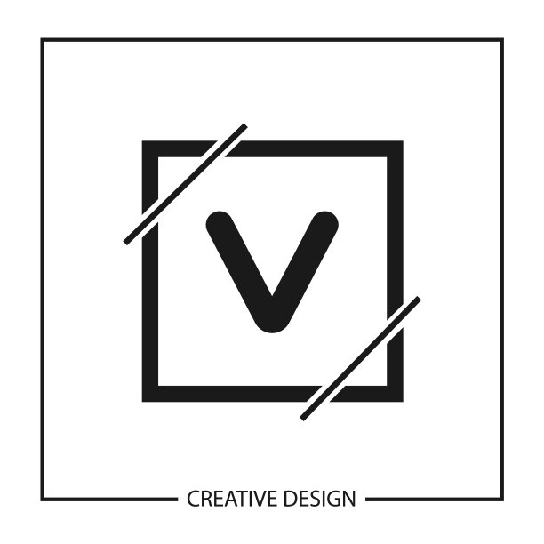 首字母V logo模板设计图片下载
