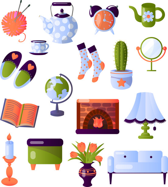 整套家具和室内用品图片下载