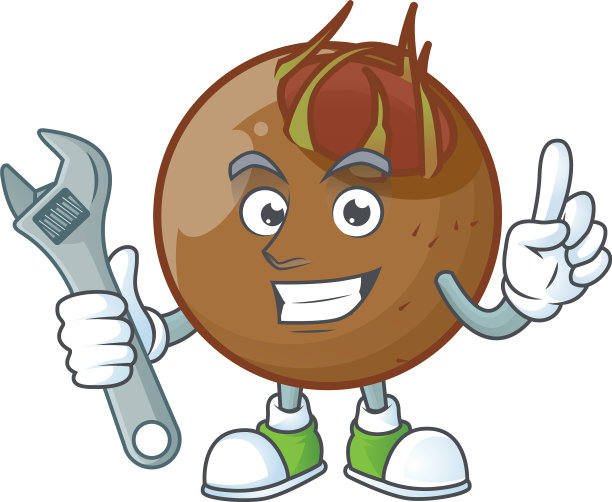 机械式的枸杞水果卡通人物图片下载