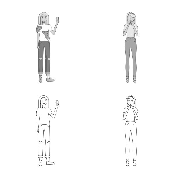 姿势和情绪标志图片下载