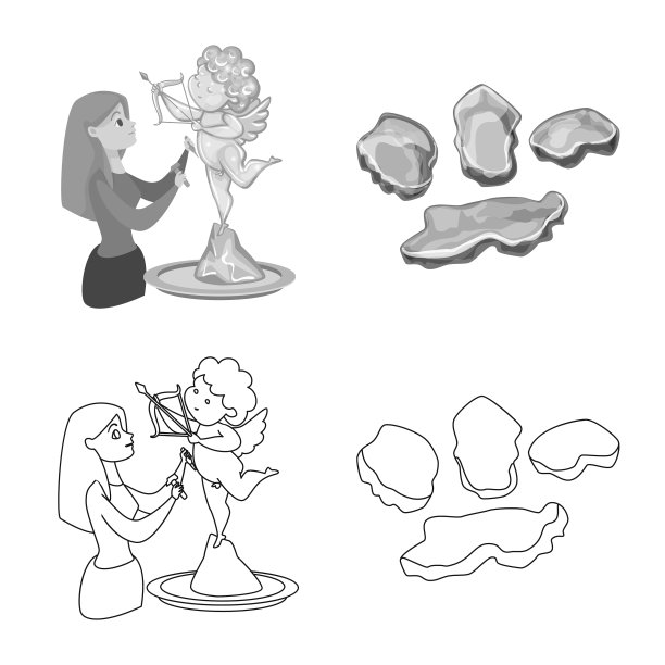 孤立的物体纹理和冻结的图标图片下载