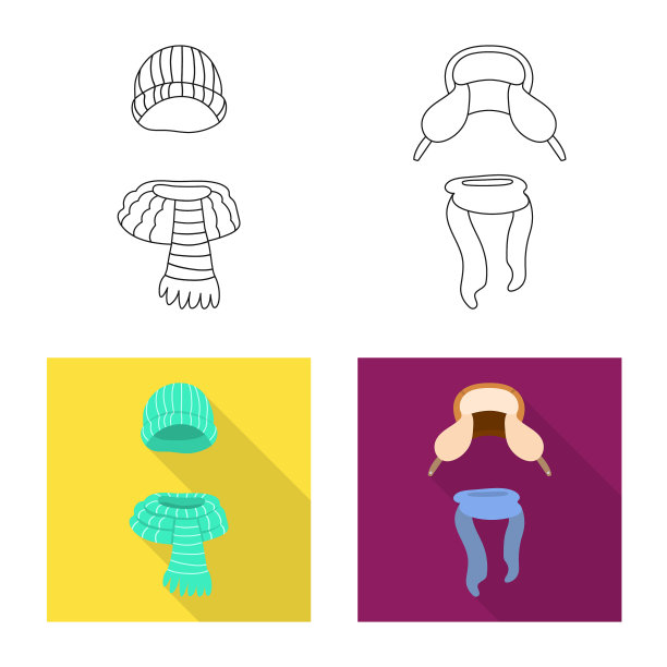 设计服装和纹理标志集图片下载