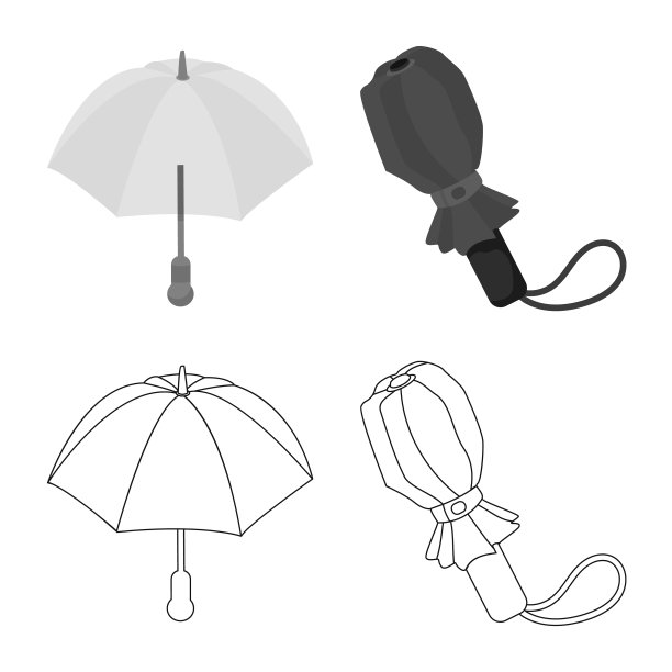 隔离的对象保护和关闭的图标集图片下载